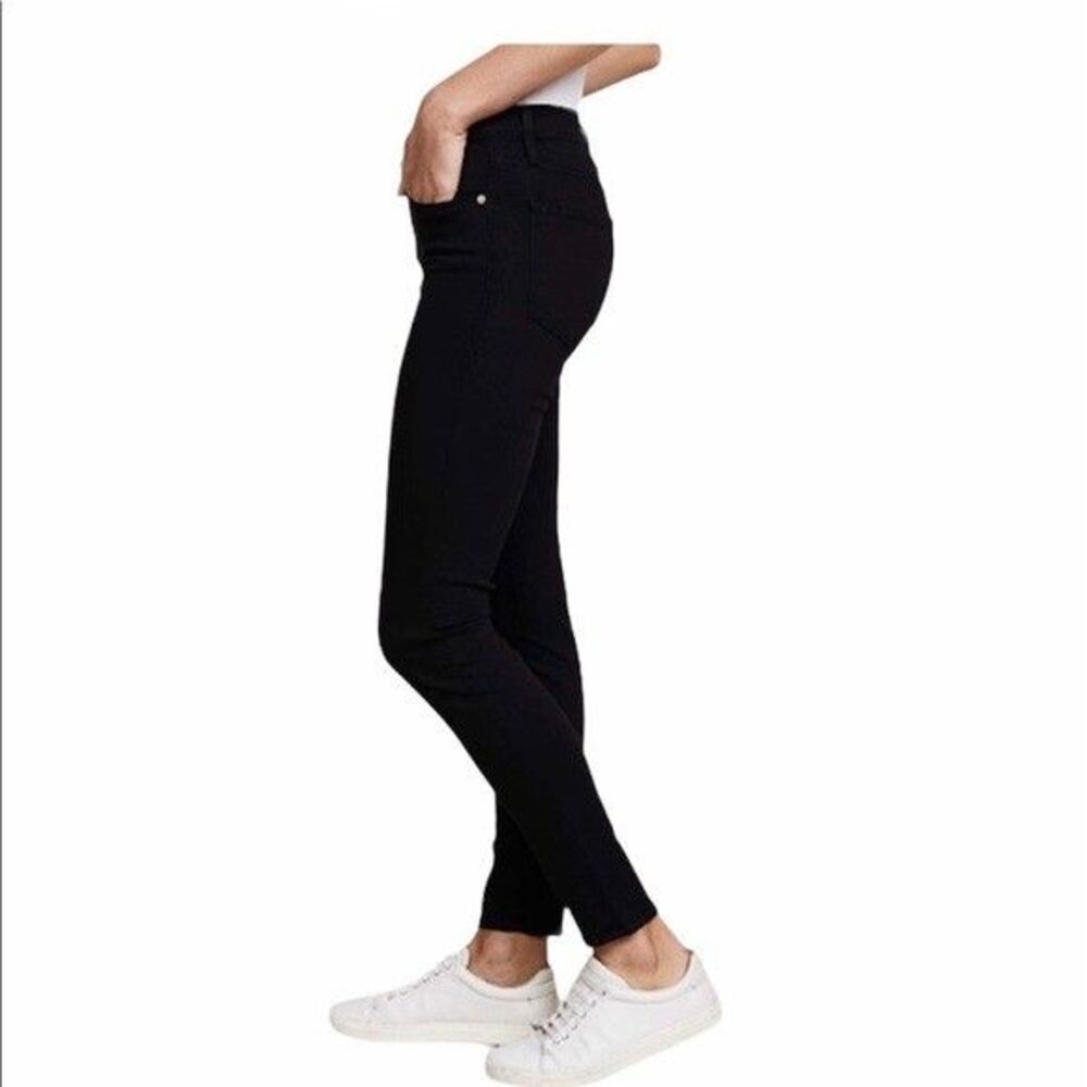 Women's Frame Denim Le Skinny de Jeanne in Film Noir (Black) Size 30 X 29 - Picture 3 of 16